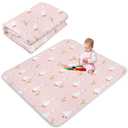 Funtery 43 x 43 Inch Baby Playmat Portable Crawling Washable Foldable Tummy Time Non Slip Baby Floor Large Playpen Mat for Infants Toddlers Floor Playpen Activity (Goose)
