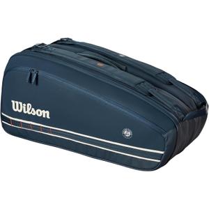 WILSON 2025 Roland-Garros Tennis Racket Bags (Holds Up to 2 Rackets, Dark Navy)