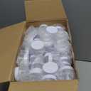 Lanties 200 Pcs 1 oz Empty Bulk Plastic Container Jars with Lid Leak Proof Round Plastic Jars Small Cosmetic Travel Containers for Storage Makeup Creams Lotion Ointments, White