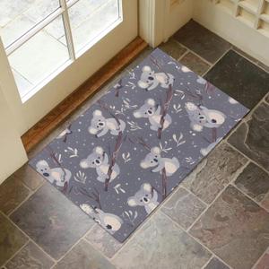 Cute Koala Pattern Indoor Door Mat for Entryway, 17x29.5 Inch, Animal Floor Doormat for Home Decor, Non-Slip Rug Mat for Living Room, Kitchen, Bedroom, Gifts for Lover