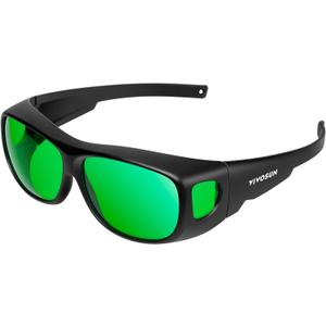 VIVOSUN Indoor Hydroponics LED Grow Room Glasses with Glasses Case (Green)