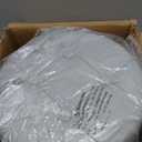 Cpintltr Modern Faux Leather Foot Rest Stool Upholstered Round Storage Ottomans Multipurpose Dressing Stools Luxury Home Decor Ottoman Coffee Table Top Cover Footstool for Couch Entryway Grey