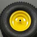 MAXROLLORS (2 Pack) 20x8.00-8 Lawn Mowe Tire and Wheel Tubeless, 3.5" Offset Hub, 3/4" Borehole, 3/16" Keyway, 4-Ply, Replacement 20x8-8nhs Rear Tire and Wheel Assemblies