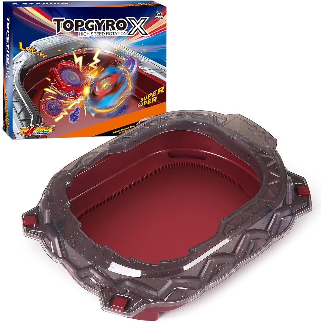 X Battling Stadium Only, Spinning Tops Battle Arena with Acceleration Track & Anti-Fly Roof, Durable ABS Construction, Compatible with X Spinning Top Toys Gift for Boys Girls 6+