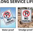 4 Pack No Parking Sign, 14" x 10" .040 Rust Free Aluminum Reflective, UV Protected and Weatherproof