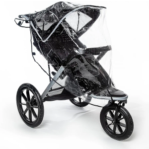 Graco Baby Jogging Stroller Universal Rain Cover, Ventilated Weather Shield, Waterproof, Windproof, Versatile Size to Fit Most Jogging Strollers, Vinyl, Clear, Plastic
