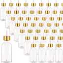 48 Pack 2oz Clear Glass Dropper Bottles, Eye Dropper Bottles with Glass Droppers for Essential Oils, Perfumes(60ml, Gold)