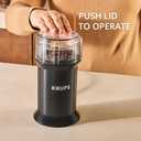 KRUPS Electric Blade Coffee Grinder 1.6 Oz, Adjustable Coarse to Fine for the Perfect Espresso, Grind Coffee Beans, Spices & Herbs, Removable Dishwasher Safe Bowl, Black