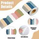 50 Ft Boho Bulletin Board Borders Scalloped Classroom Border Roll Stripe Polka Dot Border Trims Boho Colorful Bulletin Board Decorations for School Classroom Office Wall Chalkboard Decor