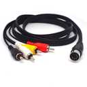 5 Pin Male Din to 4 Male RCA CableRCA Male Plug to 5Pin Extension Adapter Professional Cable for HDTV, PC Computer (1.5M/5FT)