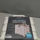 Simplify Large Tote & Go Collapsible Utility Cart | Dimensions: 16.5"x 14.6"x 15.8" | Portable | Collapses |77 Pound Capacity | Durable | White