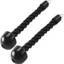Pull Down Rope Single Grip Tricep Bicep Exercise Attachment for Cable Machines Gym Pulley Workout (Black 2 pack)