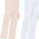 EPEIUS Ballet Tights for Girls Footless Dance Tights Toddler Soft School Stockings Kids Leggings Pantyhose 3t-14 Years