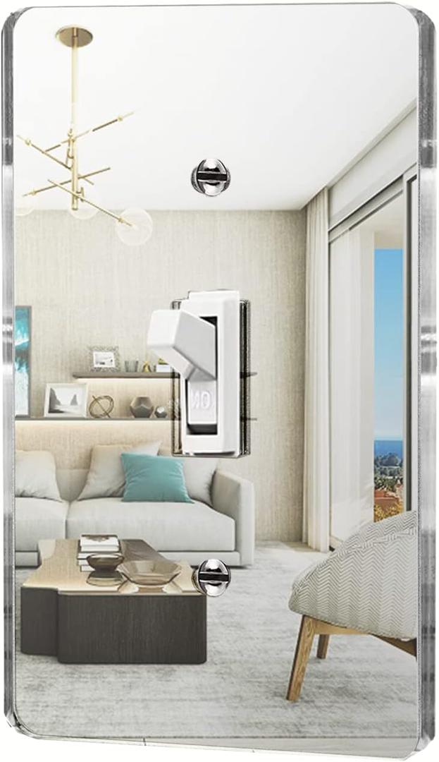 1 Pcs Mirror Light Switch Wall Plate Durable Switch Covers Acrylic Mirrored Decorative Wall Plates For Electrical Outlets Single Toggle