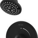Symmons Elm Single Handle Wall Mount Shower Trim Kit in Matte Black (Valve Not Included) (Large)