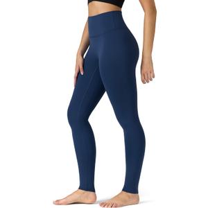 Colorfulkoala Dreamlux No Front Seam Leggings for Women 25"/28" Inseam, Seamless High Waisted Buttery Soft Yoga Pants (Large, Titan)