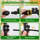 Kalolary 10PCS 1/2'' to 1/4'' Barbed Tee Quick Connector, Push-to-Fit Drip Irrigation Fittings Anti-Leak Locked Splitter Fitting for Irrigation Tubing with 4-Way Connector& 4 Plugs