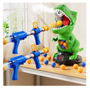 Movable Dinosaur Shooting for Toys Kids 4-6, Electronic Kids Target Games with 2 Air Pump Guns, LCD Score Record, Sound, 48 Foam Balls, Birthday Gifts for 3 4 5 6 7 8 9 Year Old Boys Girls