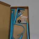 2Sets Blue Four Pool Pole Hooks Hangers, Adjustable Heavy Duty 4 Fence Hooks for Pool Poles Equipment, Pool Tool Holder for Telescopic Poles Skimmers Vacuum Hose Nets Brushes Swimming Pool Accessories