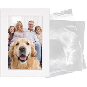 6x8 Mat for 8x10 Frame - Precut Mat Board Acid-Free Show Kit with Backing Board, and Clear Bags White 6x8 Photo Matte Made to Fit a 8x10 Picture Frame Matboard for Framing, Pack of 1 Mat (1-Mat w/ Backing & Clear Bag, Smooth White)