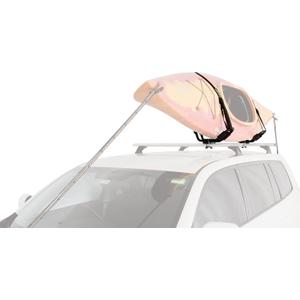 Rhino-Rack Kayak Roof Rack J-Style with Universal Mounting Brackets, Easy Use & Install, Heavy Duty; for All Vehicles: 4WD, Pickup Trucks, SUV's, Wagon's, Sedan's; Lightweight, Black (S510)