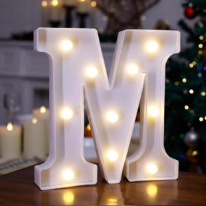 LED Marquee Sign Light Up Letters, Alphabet Light Up Sign, Battery Powered LED Letter Lights for Night Light, Wedding, Birthday, Party, Christmas or Home Decor (M)