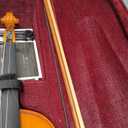 Mendini by Cecilio 14 Inch Solid Wood Viola Set for Beginners - Hand Carved Acoustic Viola Kit with Hard Case, Bow, Rosin, Bridge and Extra Strings (brown)