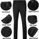 Mens Suit Slim Fit 3 Piece Double Breasted Suit Men Formal Tuxedo Set Casual Wedding Prom Groom Suits, XXL