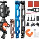 19 in 1 Motorcycle Accessory Bundle for Insta360 ONE X2, X3,X4,X5,ONE X, ONE R, RS, GoPro Hero 12 11 10 9 8 7 6 5 Black,Session 5/4/3, OSMO Action,Yi Action Camera etc