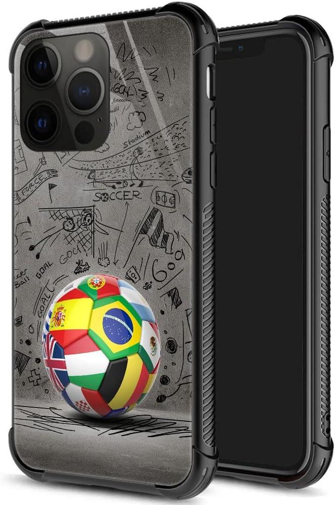 ZHEGAILIAN for iPhone 14 Pro Case, Military-Grade Protection, All-Around Shockproof Corners, Anti-Scratch Phone Case for iPhone 14 Pro - World of Soccer
