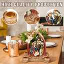 Nativity Advent Candle Holder Decoration, Christmas Nativity Scene Candle Holder Candlestick Holders Advent Wreath Candle Holder Advent Centerpiece for Christmas Party Supplies (Candles Not Included)