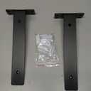 4 Pack Floating Shelf Brackets, 10 inch Heavy Duty Industrial Shelf Bracket, Black Metal L Brackets for Shelves Support DIY(1/5 Inch Thicked)