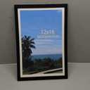 12x18 Picture Frame, Display Pictures 11x17 with Mat or 12x18 Without Mat, Wall Hanging Photo Frame,Black, 1 Pack