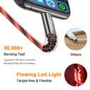 LED iPhone Charger Cord Light Up Lightning Cable | MFi Certified Apple Charger | Cool USB Fast Charging for iPhone 12 11 Pro Max XR X SE 8 Plus, iPad iPod and More (Red, 6ft)