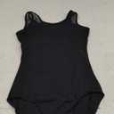 Women Ballet Lace Short Sleeve Dance Leotard Tank, Hollow Back Dancewear Size S