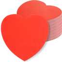 MixTeach 72 Pcs Large Red Heart Cutouts, 15 x 15 cm/5.9 x 5.9 inches, Heart Shape Card Paper Die Cut, Valentine's Day Decorations, Craft Paper Cutouts