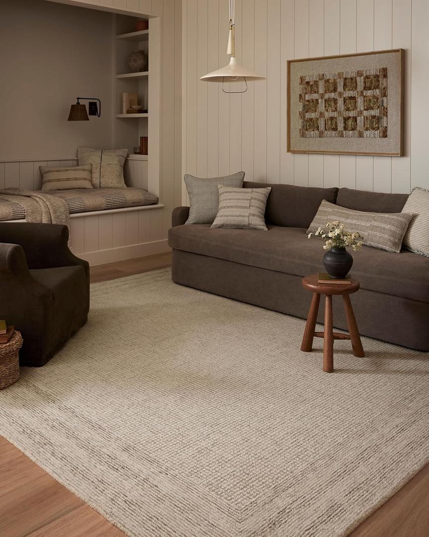 Loloi Amber Lewis Windsor Collection WIN-01 Ivory/Stone 2'-3" x 3'-9" Accent Rug