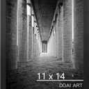 2 x DOAI ART 11x14 Certificate Frame,11 by 14 Picture Photo Diploma Document Degree Frames for Wall and Tabletop, Black