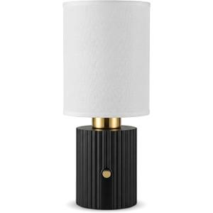 Modern Cordless Table Lamp - Rechargeable Battery Operated Desk Lamp with Dimmable Touch Control, Small Bedside Lamps for Bedroom, Living Room, Nightstand & Nursery Decor