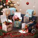 30 Pcs DIY Paper Nativity Scene Treat Box Christmas Fun Gift with Angel Animal House Paper Nativity for Classroom Art Activities Sunday School Holiday Party Table Decoration