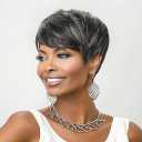 Pixie Cut Wig Short Wigs for Black Women Short Pixie cut Wigs for Black Women (Black Mixed With Grey)