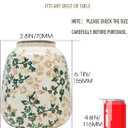 Vintage Ceramic Flower Mini Vase Home Decor - Tabletop Rustic Vase for Decor Living Room Bookshelf Office Kitchen Cottage, White Vases for Bouquet, Chinoiserie | Grand Millennial | 6.1inch