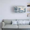 Wrapped Canvas Wall Art - Melissa Wang 'Azure Wilderness II' Wall Art for Living Room, Bedroom, or Office Décor - 16x32