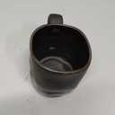 Handmade Ceramic Coffee Mugs, Mugs with Coffee Spoon, 11oz, Handmade Pottery Mug with Handle, Hand-painting, Unique Uneven Surface Tea cups, Dishwasher and Microwave Safe (Coffee Color)