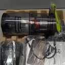 Cold Press Juicer, Wide Feed Chute Juicer Machines, Stainless Steel Slow Masticating Juicers Easy to Clean, Vegetables & Fruits Juice Extractor, High Juice Yield, Platinum Color Knob