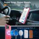 DEERLAMN Magnetic Matte Case for iPhone 14 Pro 6.1-Inch, [Compatible with MagSafe][Military Grade Drop Protection] Anti-Fingerprint Slim Translucent Shockproof Protective Phone Cover, Hot Pink