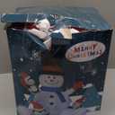 DearHouse 7Ft Lighted Christmas Inflatable Snowman with Three Cute Penguins, Building 3 LED Lights Outdoor Indoor Holiday Decorations Blow up Yard Inflatables Home Decor