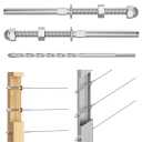 Fulifix Cable Railing Tensioner - 20 Pack Swage Threaded Stud End Fitting, T316 Stainless Steel, Cable Railing Hardware Easy Install for 1/8 Stainless Steel Cable & 2"x2" Wood/Metal Post (Nickel)