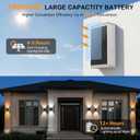 Solar Wall Light Outdoor,3000/4500/6000K/RGB 13 Modes Dusk to Dawn Lighting Solar Sconce Lights IP67 Waterproof Up and Down Solar Lights Outdoor for House /Porch/Fence/Patio/Garage-White Shell (4PCS)