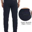 Ldtswch 38" Inseam Tall Mens Joggers Sweatpants Extra Long Zipper Pockets Athletic Pants for Jogging,Running (Blue, XL)